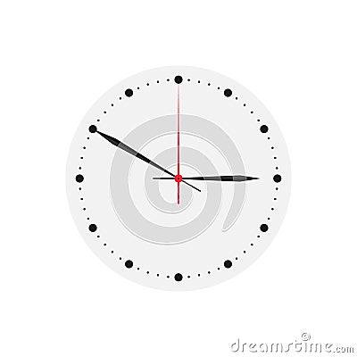 Ð¡lock face concept. Clock Vector. Mechanical clock face. Vector illustration isolated on white background Cartoon Illustration